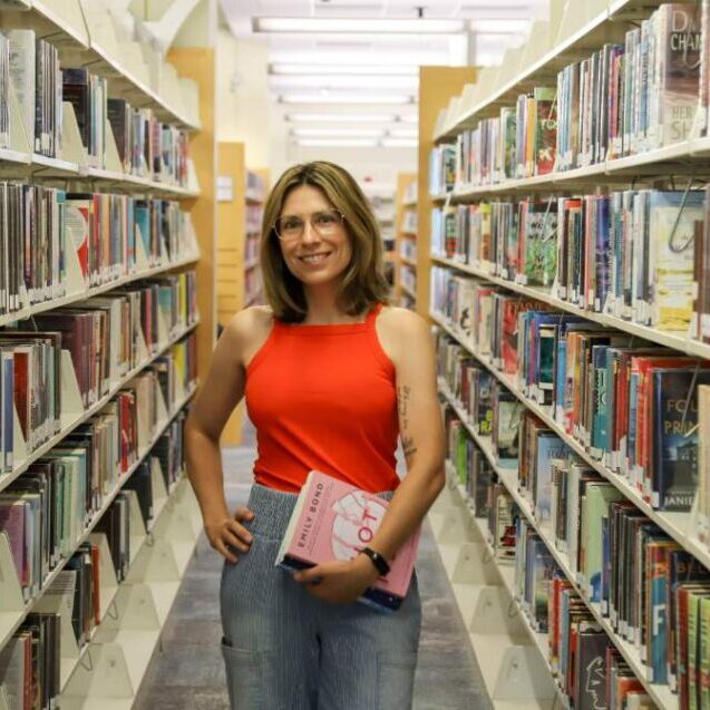 Local author Emily Bond at the Elmhurst Library 
<br><i>Photo by Sophia Schiappa</i>