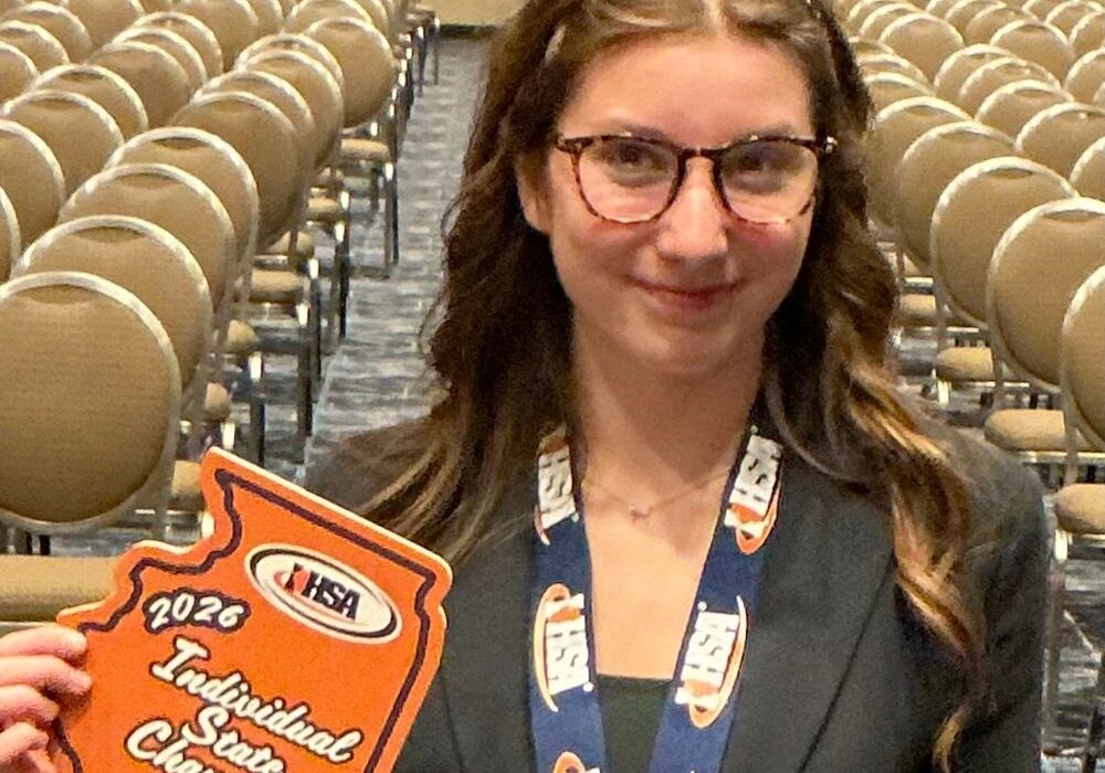 Skylar Adams won a state championship in speech in February. <br><i>Photo Courtesy of York High School </i>