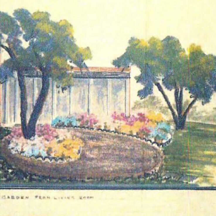  Kuh's watercolor landscape plans are works of art in themselves.